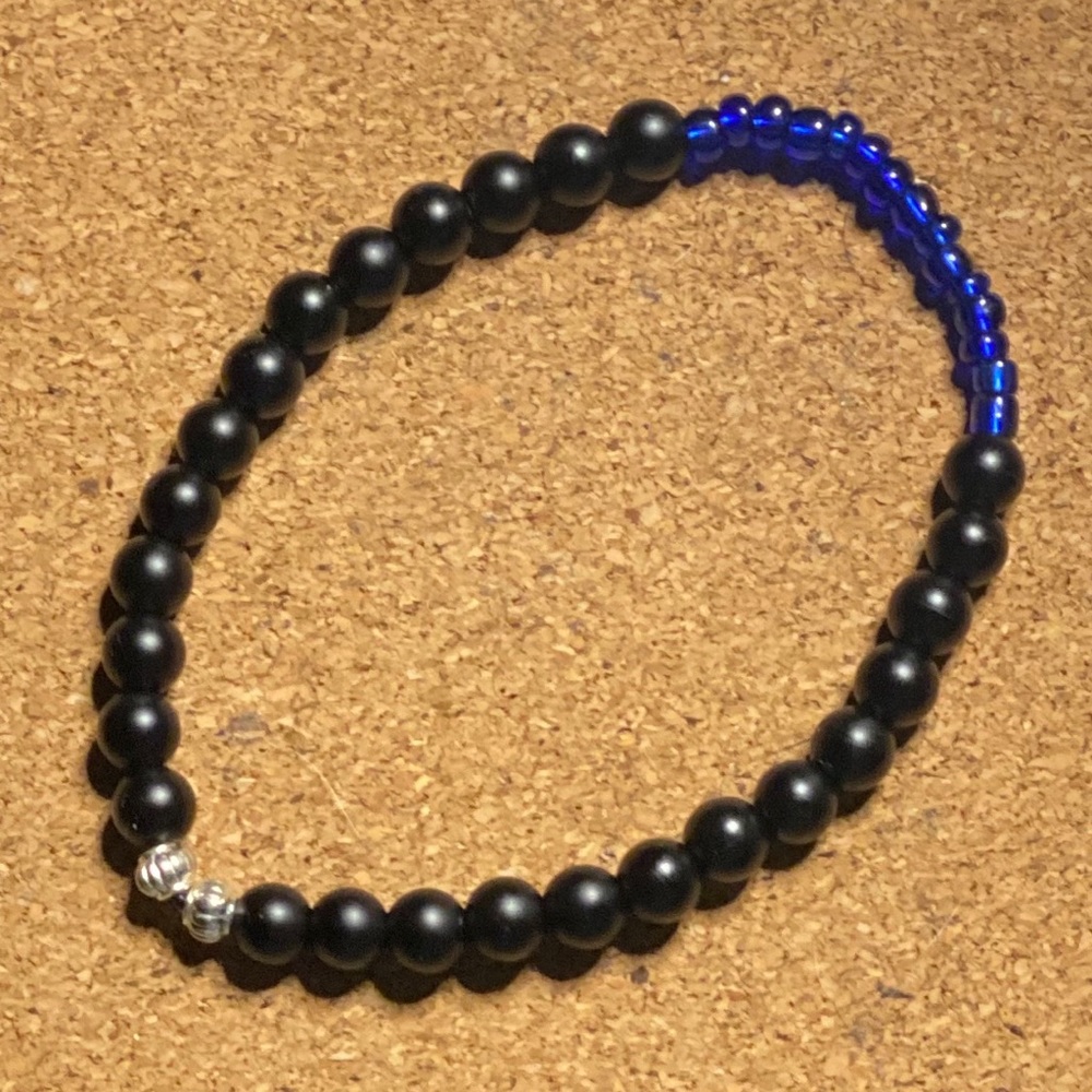 Thin Blue Line Bracelet